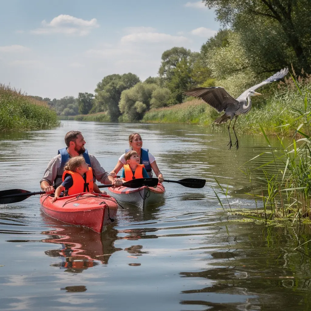 Copii jucându-se pe o plajă de pe litoralul românesc, cu nisip fin și apă limpede.